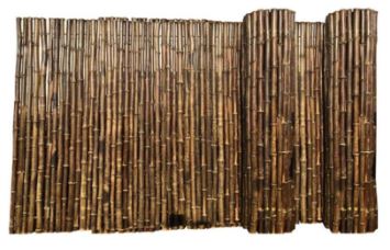 Canisse Bambou Rond Entier 30 X 40 BLACK DIM 1,5M X 2M