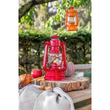 Lampe-tempête Feuerhand 276 rouge rubis (huile pour lampe 1L fourni)