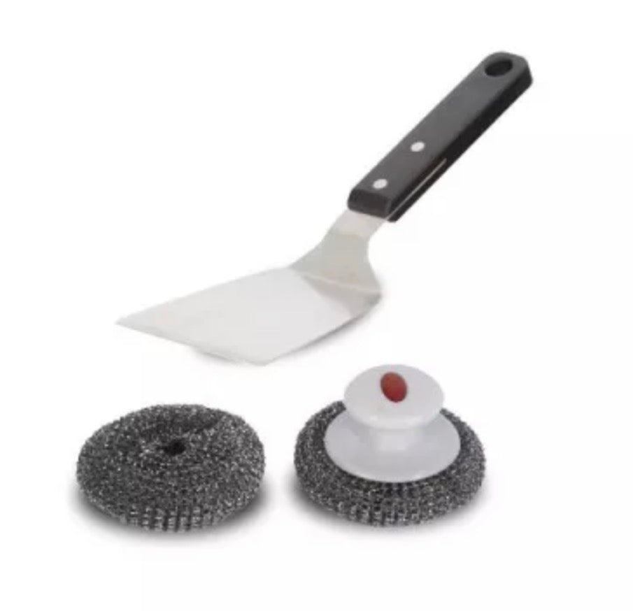 Kit de nettoyage pour plancha Le Marquier (1 spatule + Boules inox)