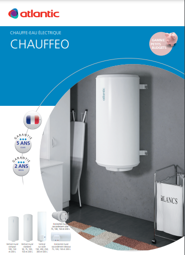 Chauffe-Eau Électrique Chauffeo 200 Litres À Résistance Blindée Vertical Mural Monophasé Classe Énergétique