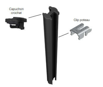 Capuchon Pvc Noir Pour Poteau