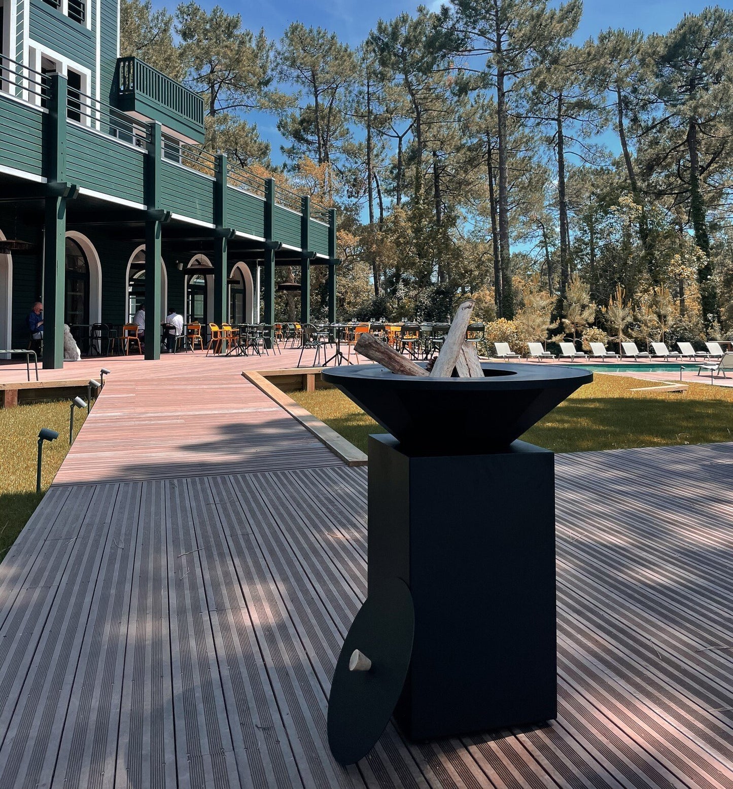 Pack Avantage Brasero Acier Noir Original Ø 82 Cm + Housse De Protection Offerte