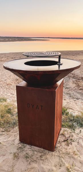 Pack Avantage Brasero Acier Corten Ø 88 Cm + Housse De Protection + paire de gants Offerts