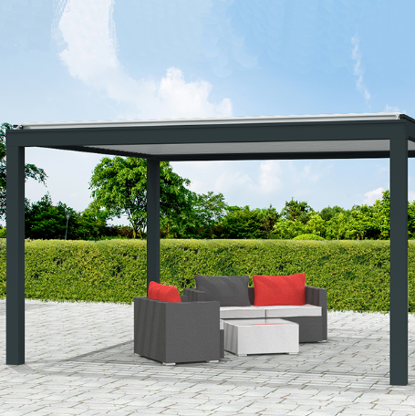 Pergola Bioclimatique Gamme Eco Pose En Ilot Largeur 2009 Avancee 3000