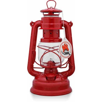 Lampe-tempête Feuerhand 276 rouge rubis (huile pour lampe 1L fourni)