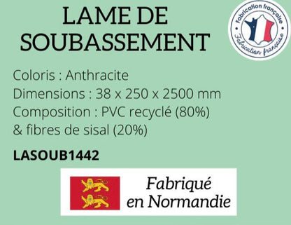 Lame de soubassement en bois composite – Anthracite RAL 7016 – Renforcée