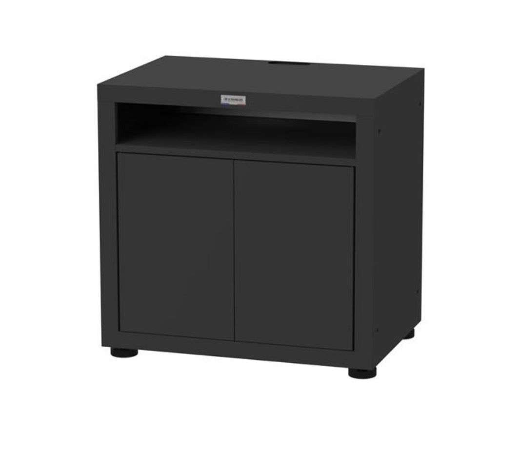 Meuble Cuisson Avec Tablette, 80 X 55 cm Noir