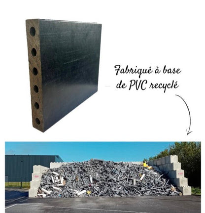 Lame de soubassement en bois composite – Anthracite RAL 7016 – Renforcée