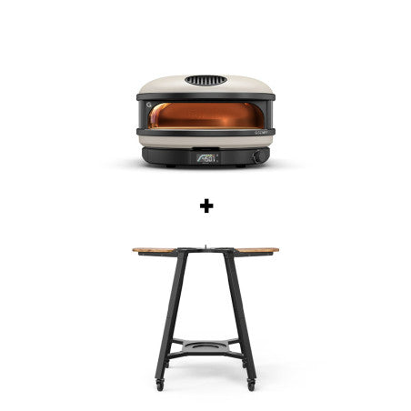 Pack four à pizza gaz Arc XL Crème + chariot - GOZNEY