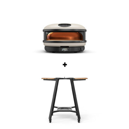 Pack four à pizza gaz Arc XL Crème + chariot - GOZNEY