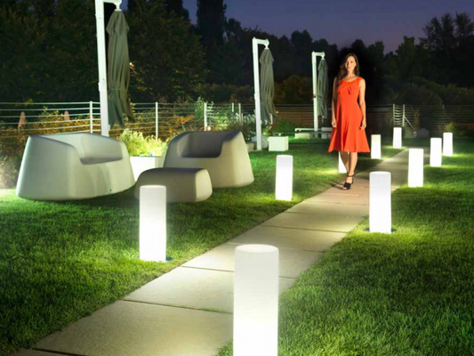 Colonne Vertigo Base Métal H 55 Cm Batterie Induction Rgbw Led Lumineuse